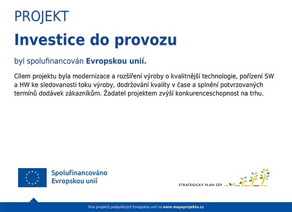 Projekt spolufinancován Evropskou unií